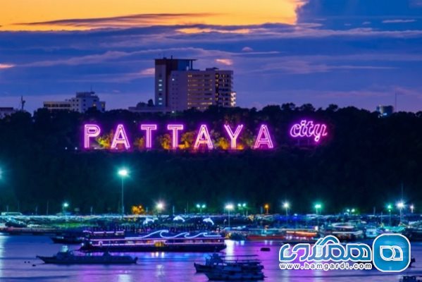 نمایی از شب در شهر پاتایا تایلند