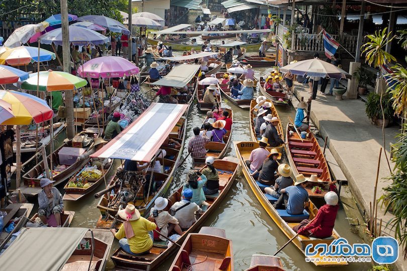 بازارهای شناور نزدیک بانکوک