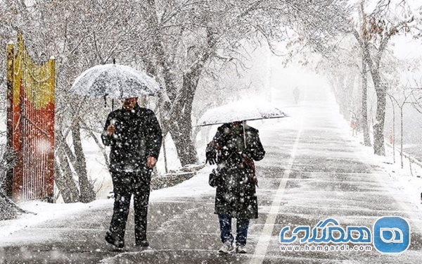 برف در شهر تهران