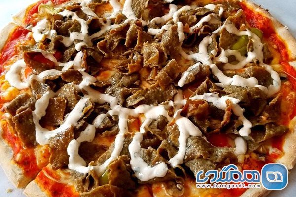 پیتزا کباب (kebab pizza)