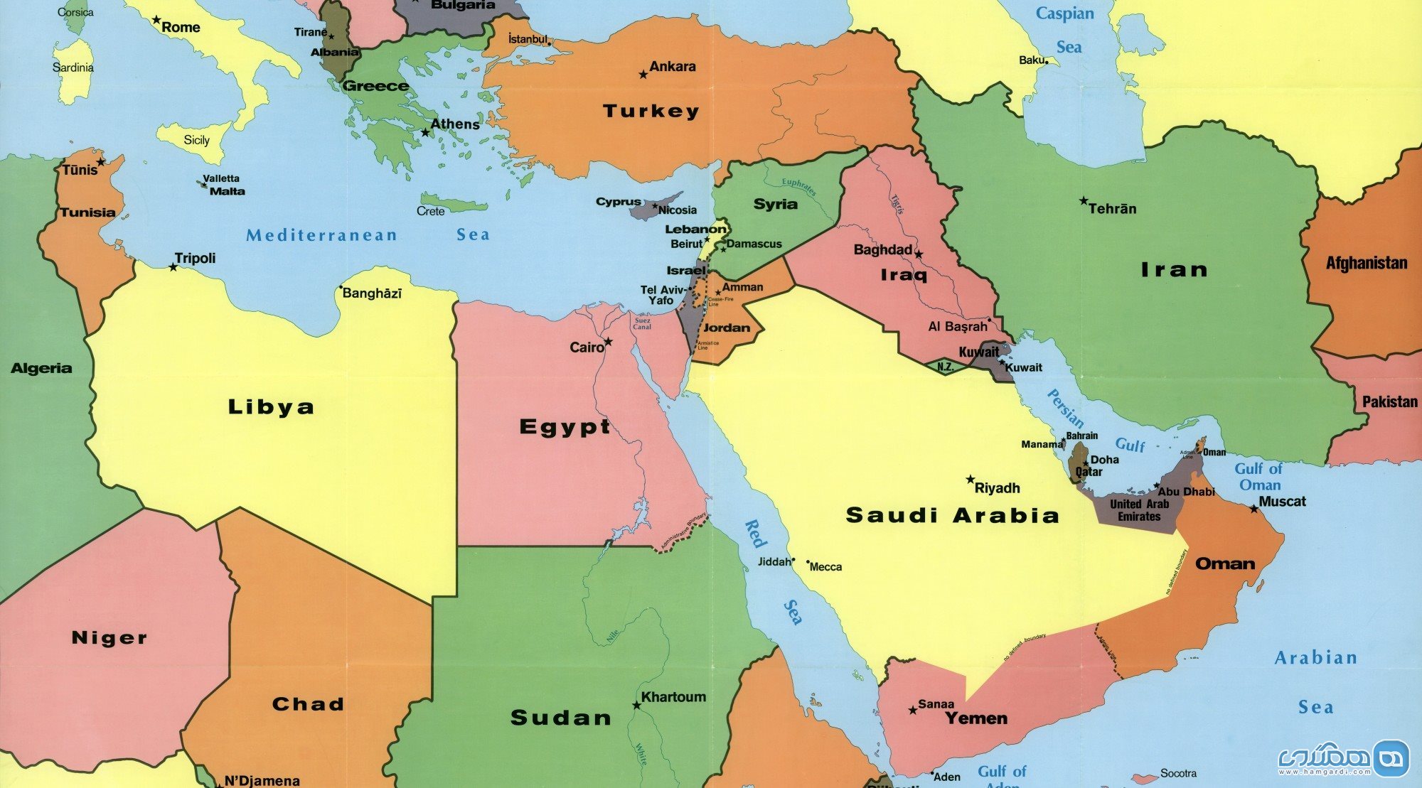 مرزهای خاورمیانه