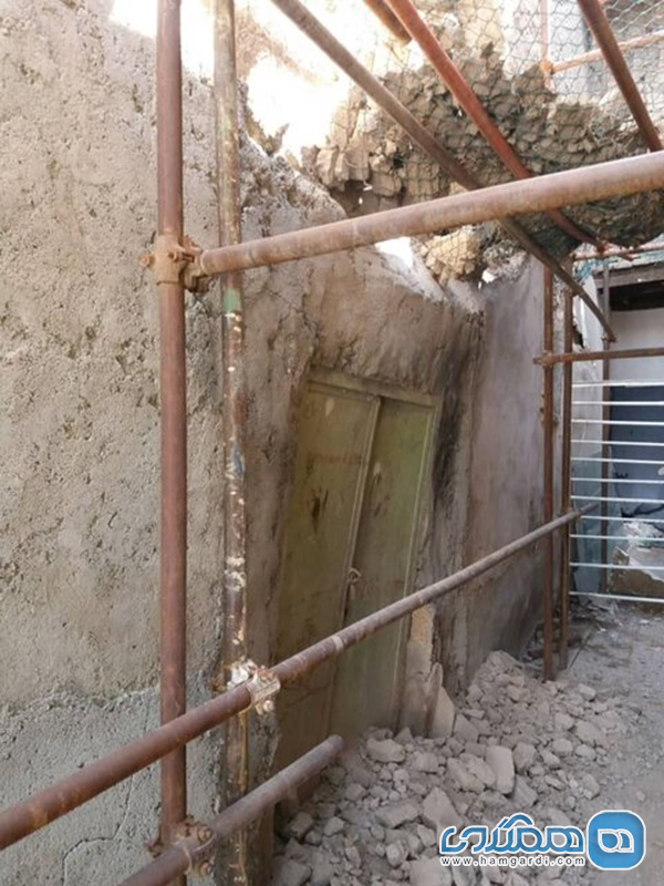 تخریب بخشی از عمارت جنانی همدان