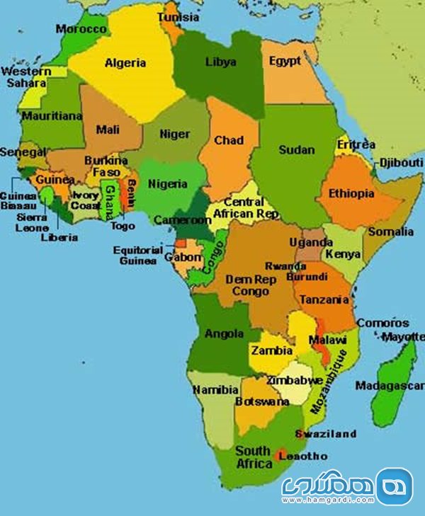 مرزهای عجیب قاره آفریقا