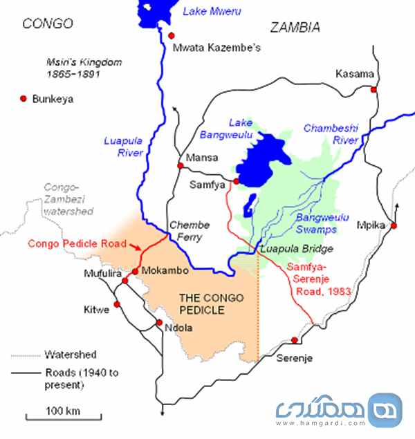 مرز بین جمهوری دموکراتیک کنگو و زامبیا
