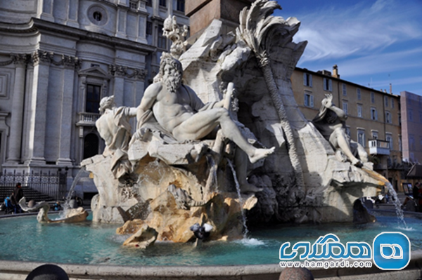 آب نمای دی کواترو فیومی در رم ایتالیا