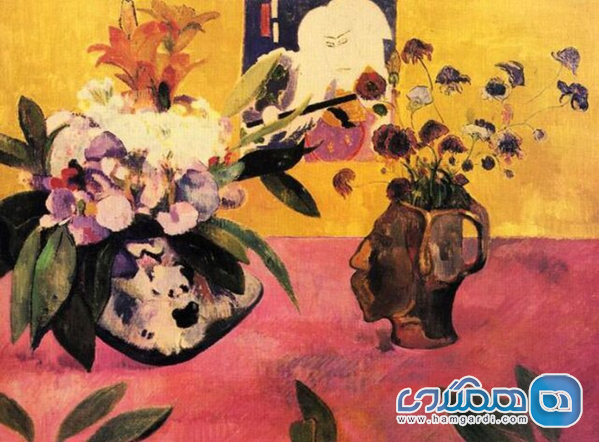 اثر طبیعت بی جان با باسمه ژاپنی از پل گوگن - ۱۸۸۹