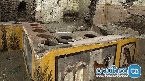 یک اغذیه فروشی باستانی در ویرانه های پمپئی کشف شد