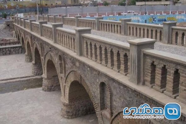 پل قاری تبریز احداث شده بر روی مسیل(مهرانه رود)