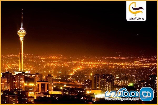 عکس شب از تهران و برج میلاد
