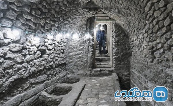 کشف یک وضوخانه باستانی در زیرزمین مسجد جامع نوری در موصل عراق