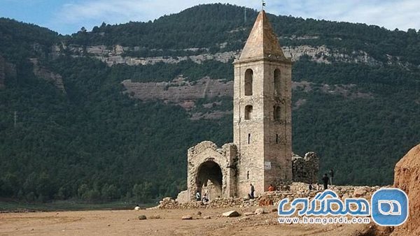 پیدا شدن آثار تاریخی غرق شده در پی خشکسالی شدید در اسپانیا