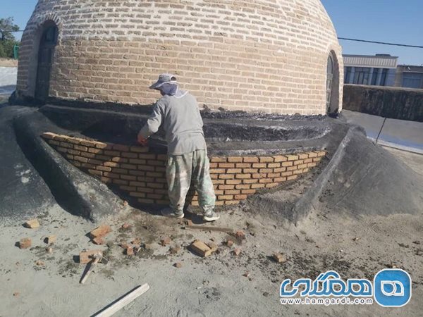 پیشرفت 70 درصدی پروژه مرمت و ایزولاسیون سقف حمام تاریخی آقانقی ظهیرالاسلام