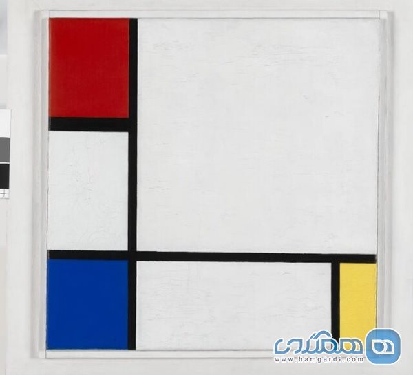 ترکیب بندی شماره چهار با قرمز، آبی و زرد (۱۹۲۹) اثر پیت موندریان