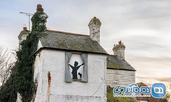 اثر هنری بنکسی بر روی دیوار یک خانه روستایی قدیمی در انگلستان تخریب شد
