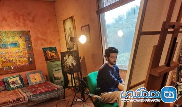 نقاش جوان ایرانی که زیبایی روستاهای چین را به تصویر می کشد