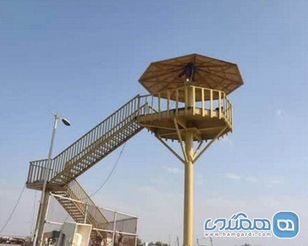 برج پرنده نگری خور آذینی در شهرستان سیریک احداث شد