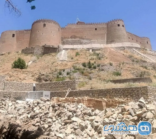 شروع عملیات احیای دیوار هزار ساله 12 برجی خرم آباد