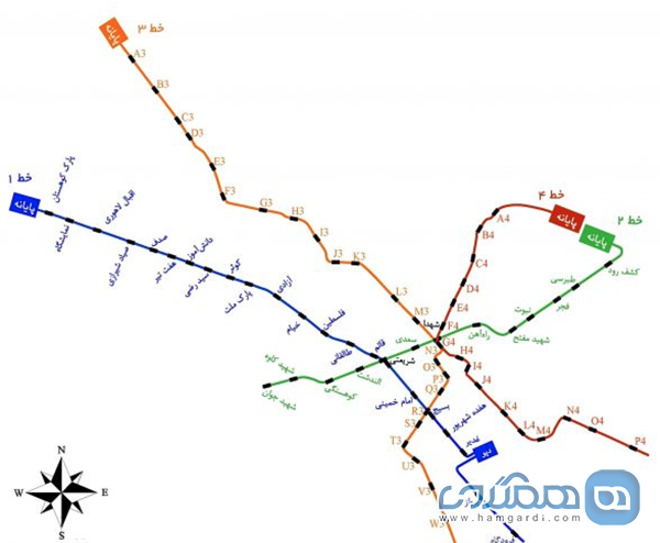 معرفی ایستگاه های مترو مشهد + نقشه و قیمت بلیت