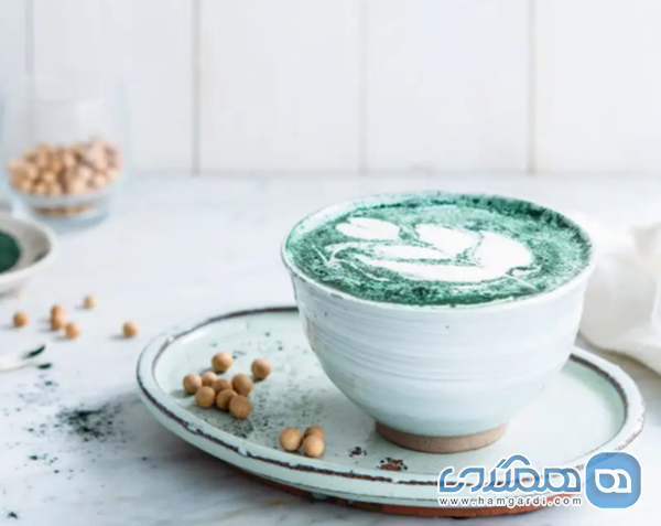 لاته های اسپیرولینا: سبز و آبی