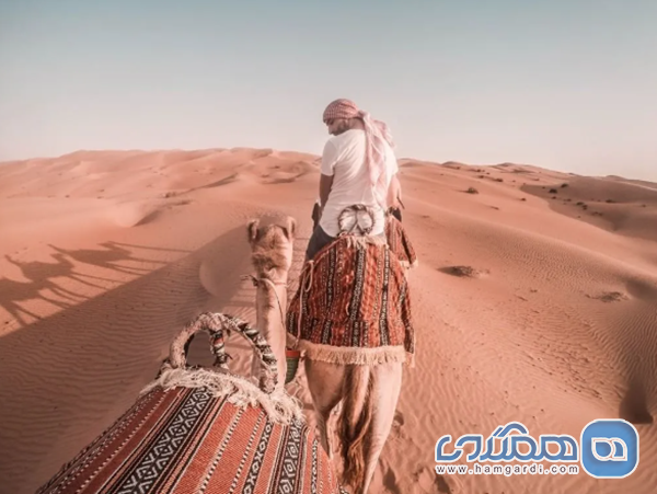 شترسواری و لذت پیاده روی روی رمل ها