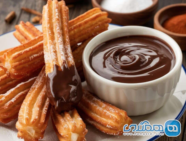 چوروس با شکلات داغ (Churros Con Chocolate)